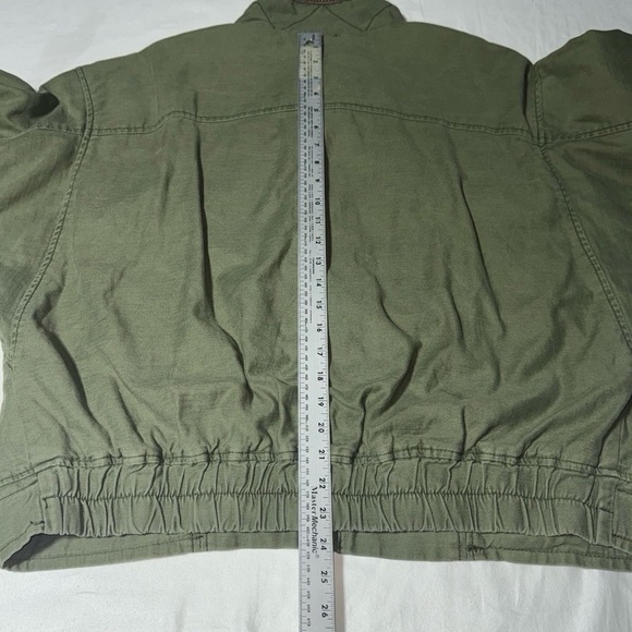 Women's Free People Green Utility Jacket Size Large - Picture 10 of 12